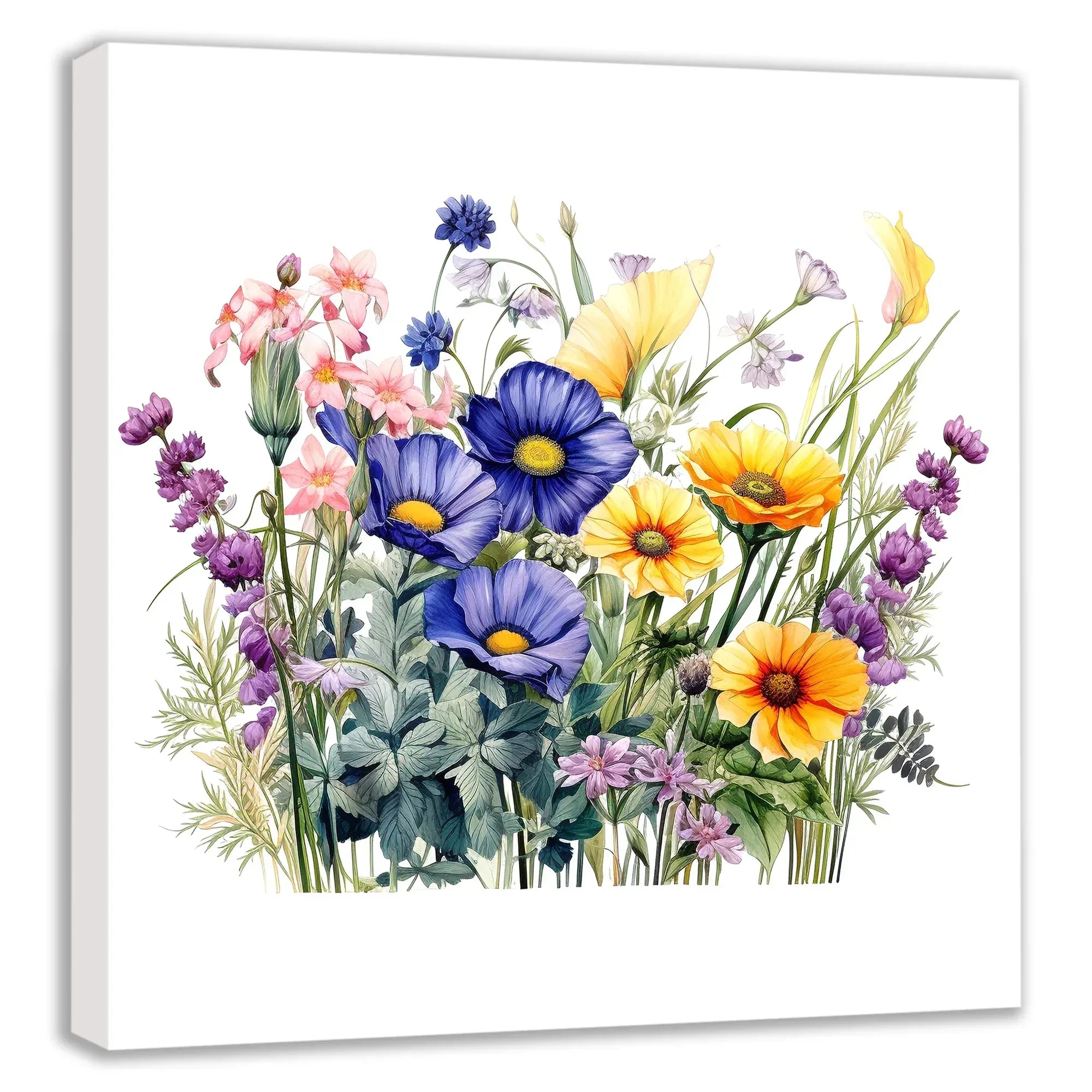 Blumenwiese 1 Wandbild Kunstdruck auf Leinwand | Wandbild Galerie