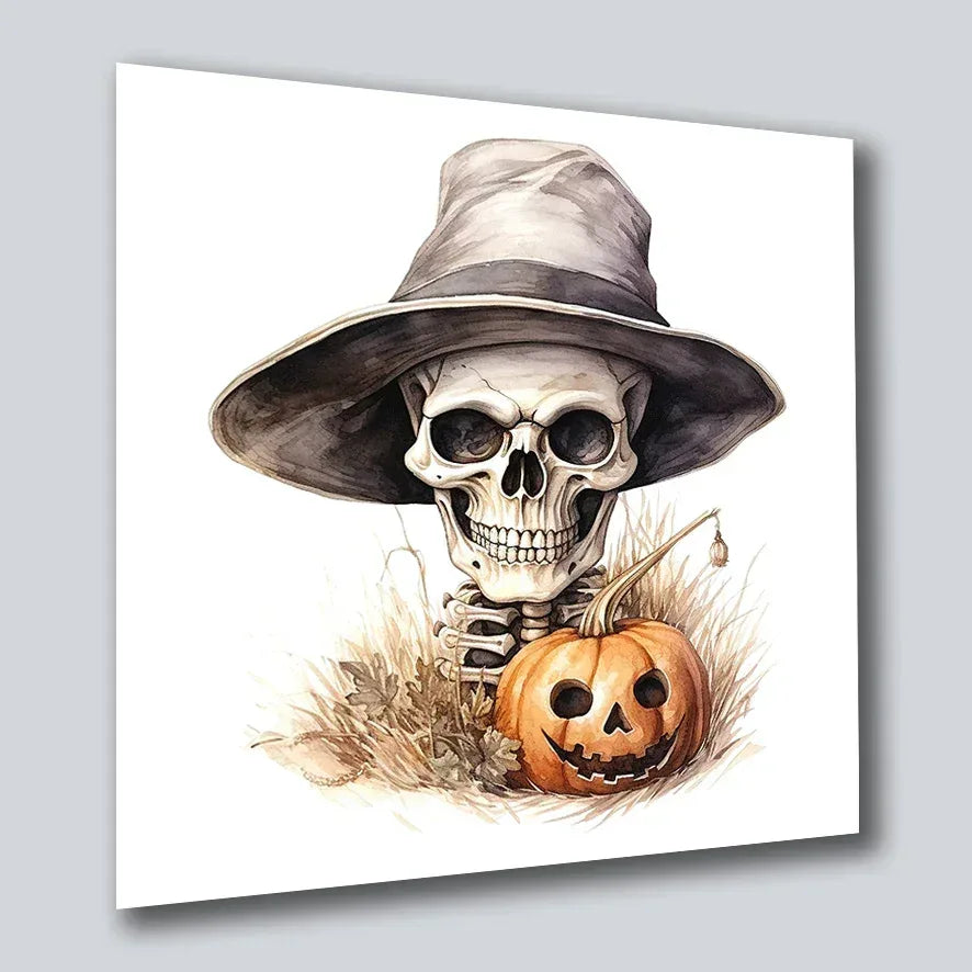 Skelett Halloween 2 Wandbild Kunstdruck auf Leinwand | Wandbild Galerie