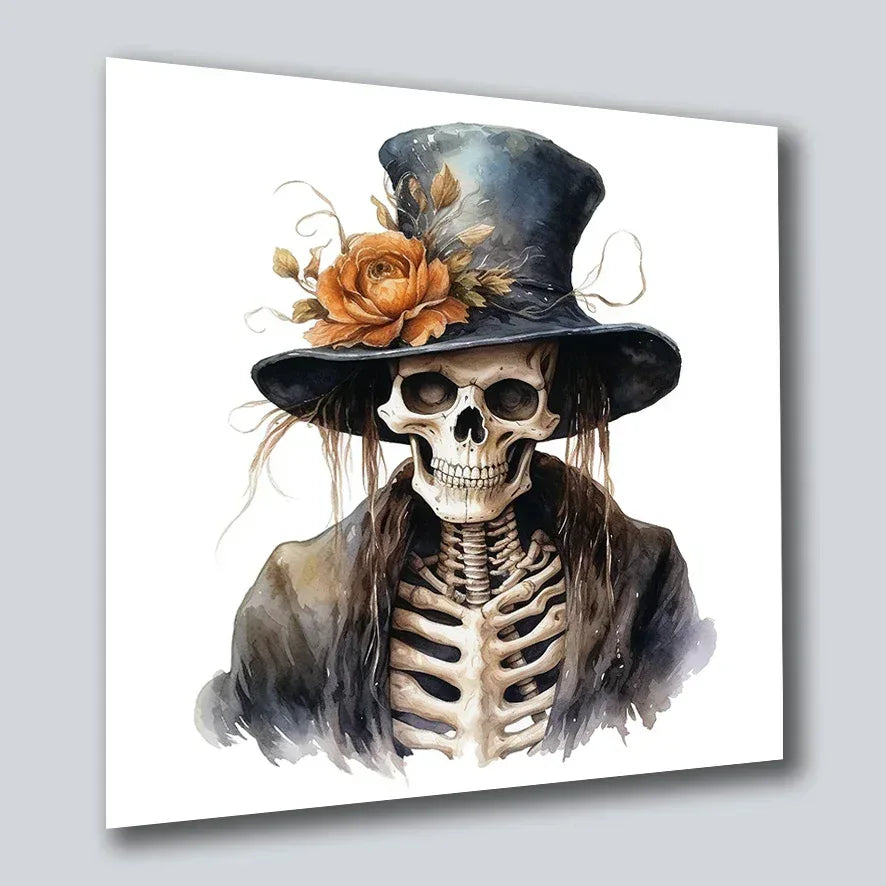 Skelett Halloween 5 Wandbild Kunstdruck auf Leinwand | Wandbild Galerie