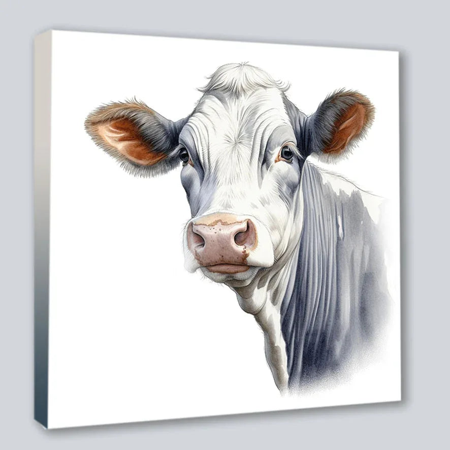 Wandbild Kuh Milchkuh 5 Kunstdruck auf Leinwand direkt zum Aufhängen | Wandbild Galerie