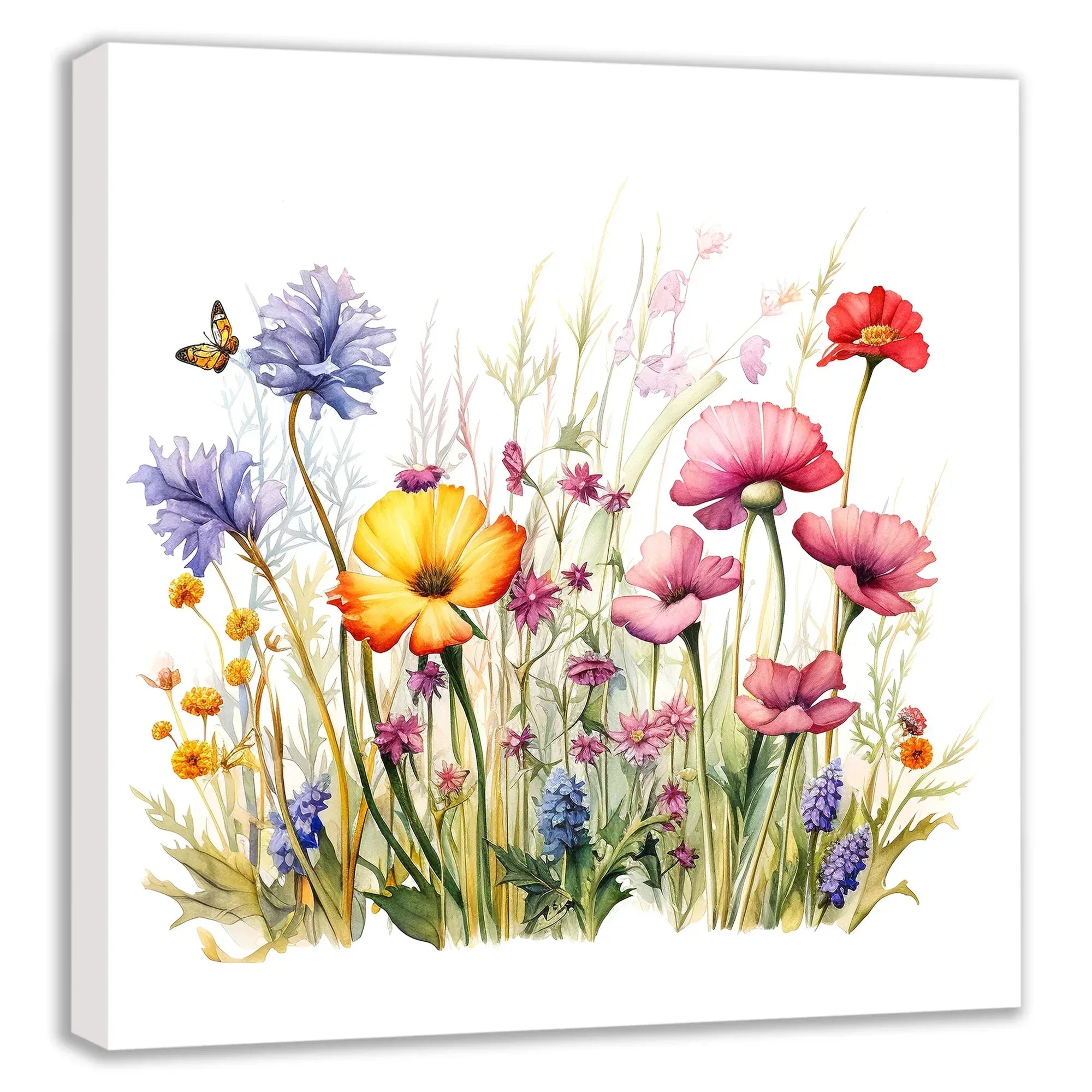 Blumenwiese 5 Wandbild Kunstdruck auf Leinwand | Wandbild Galerie