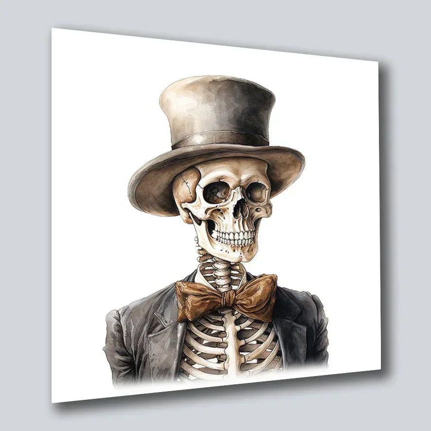 Skelett Halloween 65 Wandbild Kunstdruck auf Leinwand | Wandbild Galerie