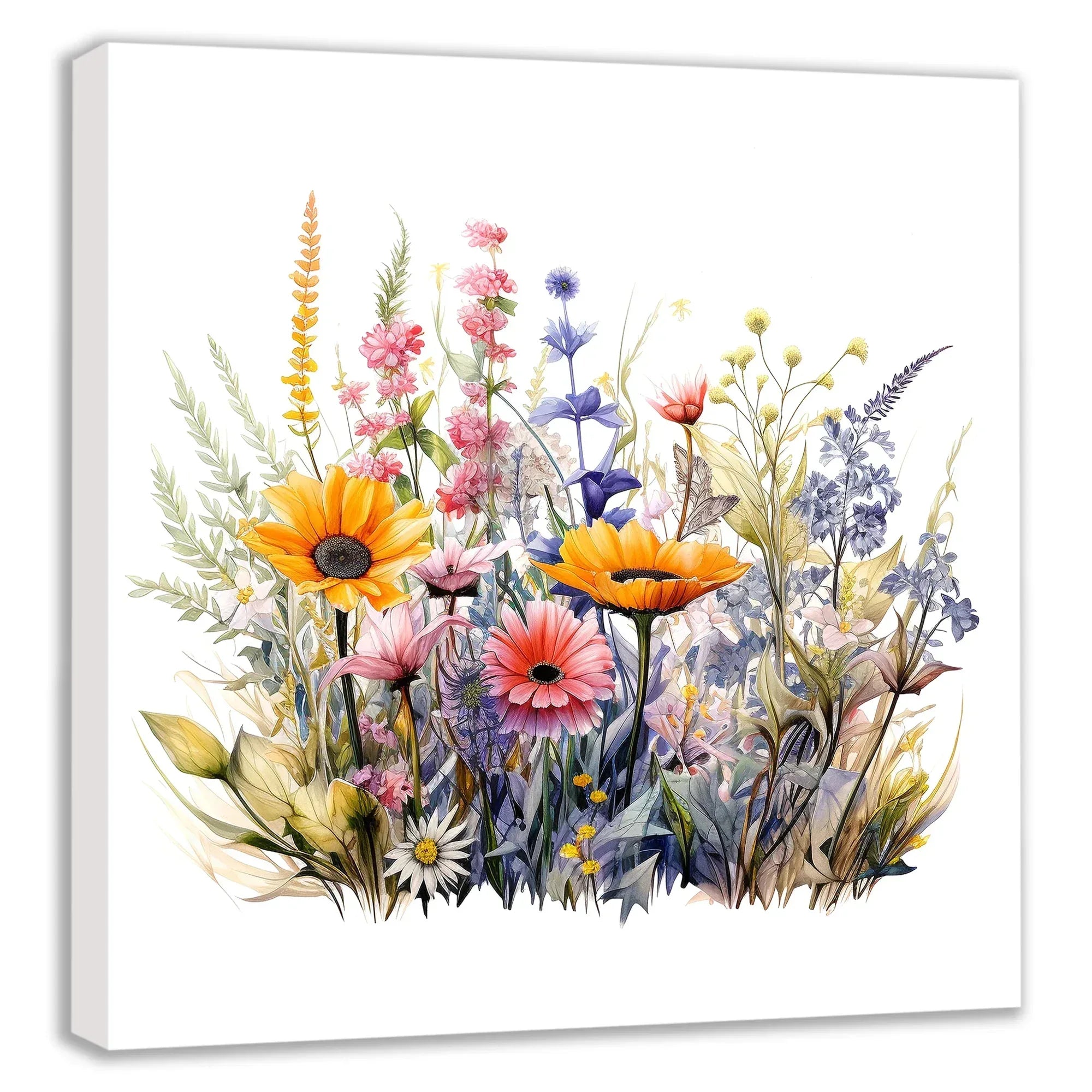 Blumenwiese 6 Wandbild Kunstdruck auf Leinwand | Wandbild Galerie