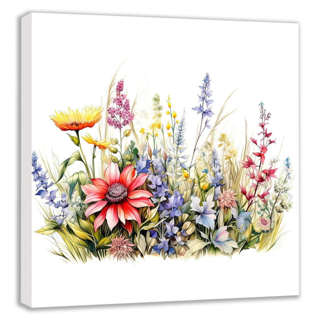 Blumenwiese 7 Wandbild Kunstdruck auf Leinwand | Wandbild Galerie