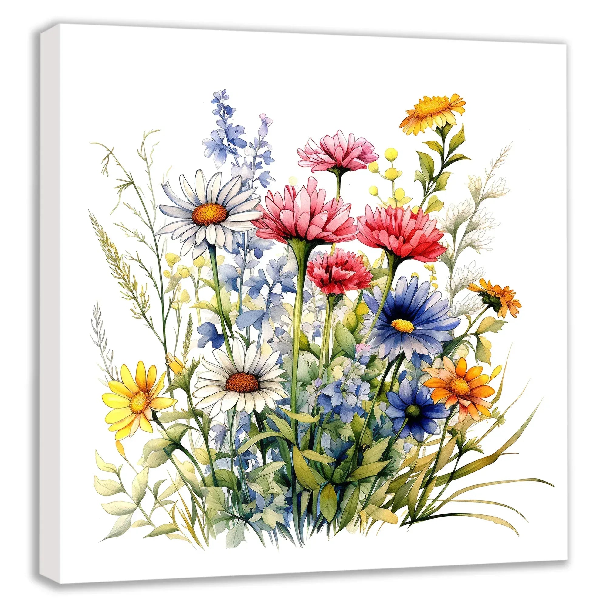 Blumenwiese 8 Wandbild Kunstdruck auf Leinwand | Wandbild Galerie
