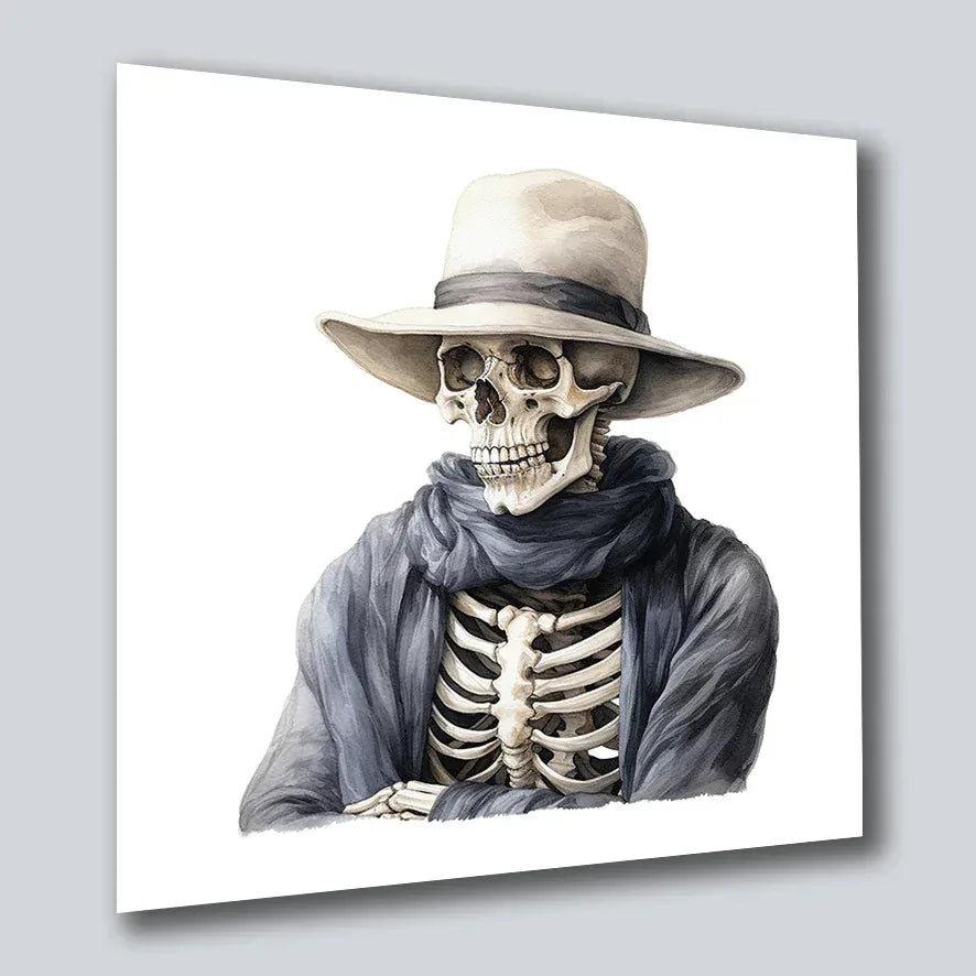 Skelett Halloween 9 Wandbild Kunstdruck auf Leinwand | Wandbild Galerie