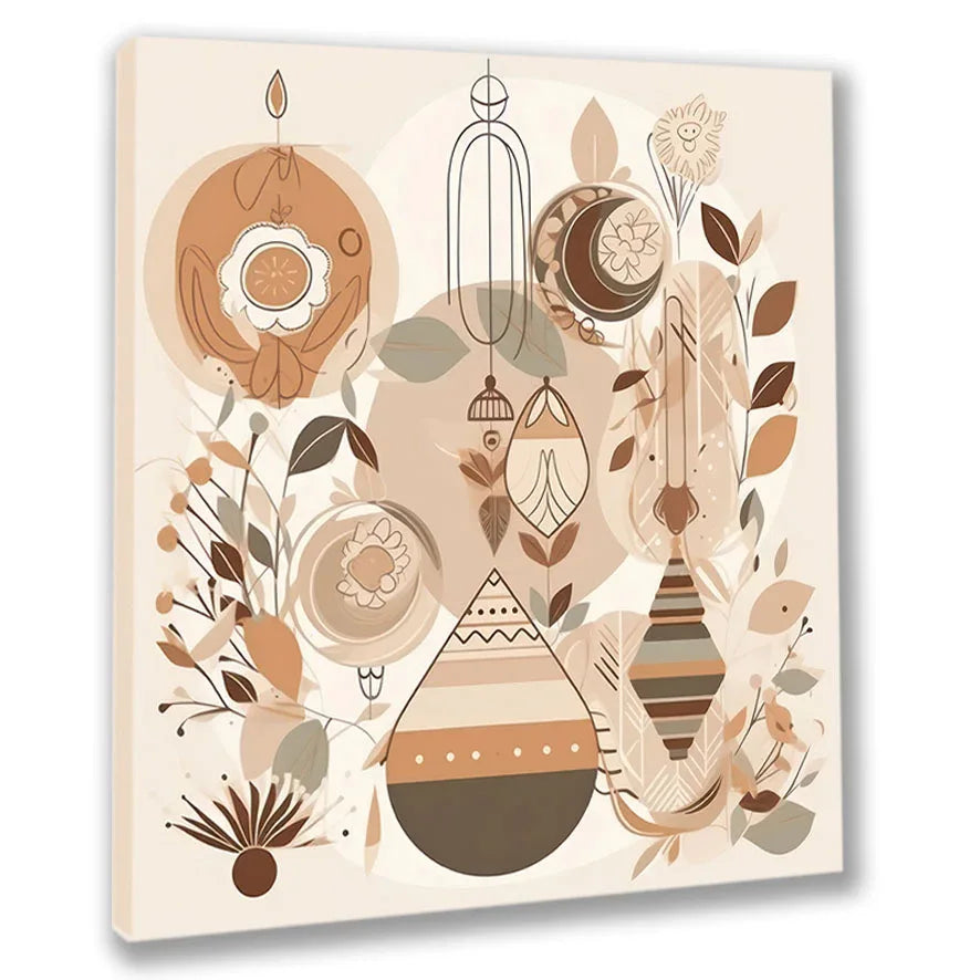 Boho Kunst 10 Wandbild Kunstdruck auf Leinwand | Wandbild Galerie