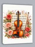 Wandbild Romantische Violine 10 Kunstdruck auf Leinwand