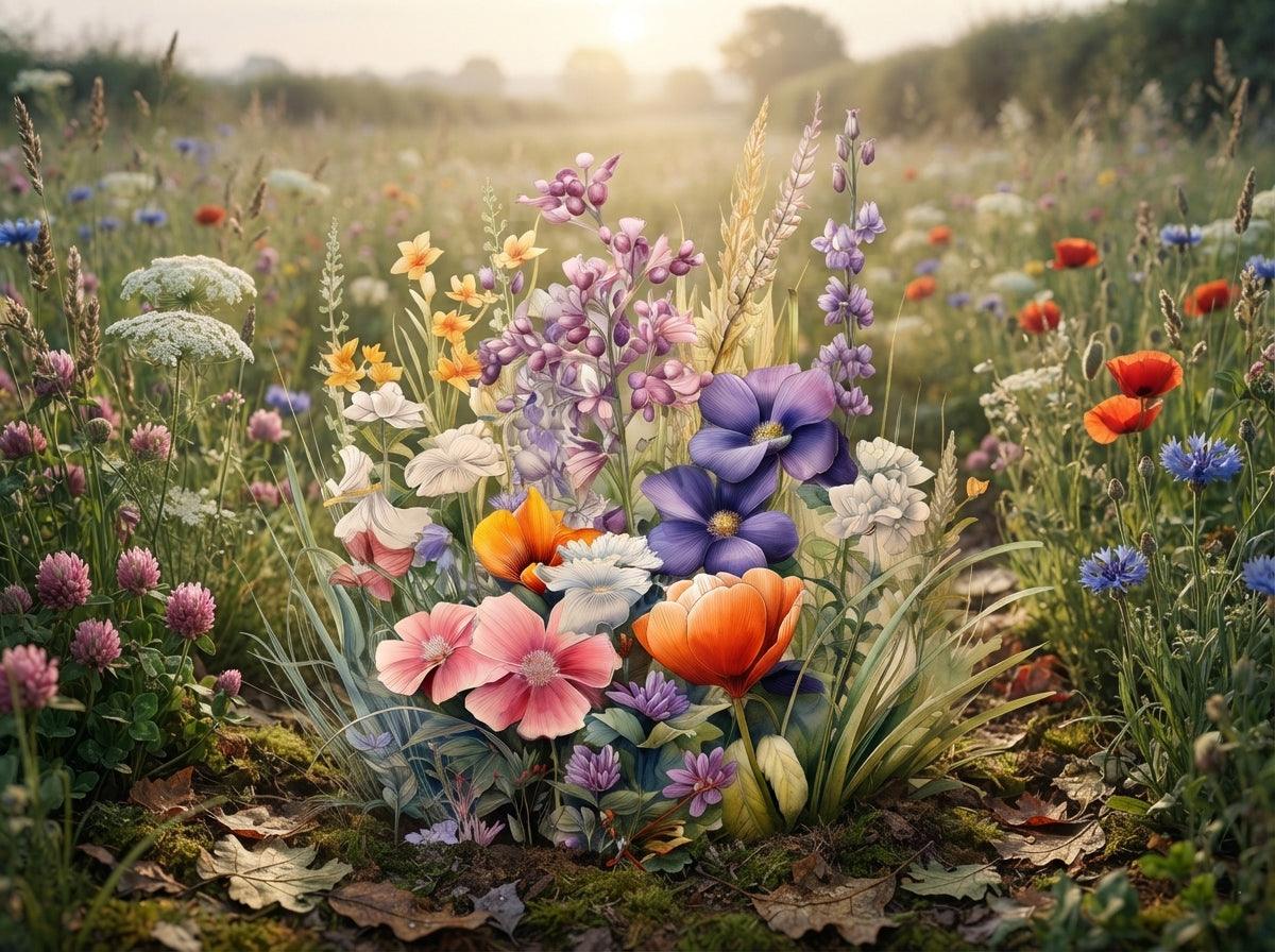 Wandbild Blumenwiese Nr. 10 Kunstdruck auf Leinwand