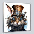 Wandbild Hase 10 Steampunk Stil Kunstdruck auf Leinwand | Wandbild Galerie