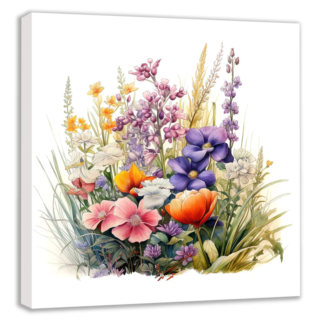 Blumenwiese 10 Wandbild Kunstdruck auf Leinwand | Wandbild Galerie