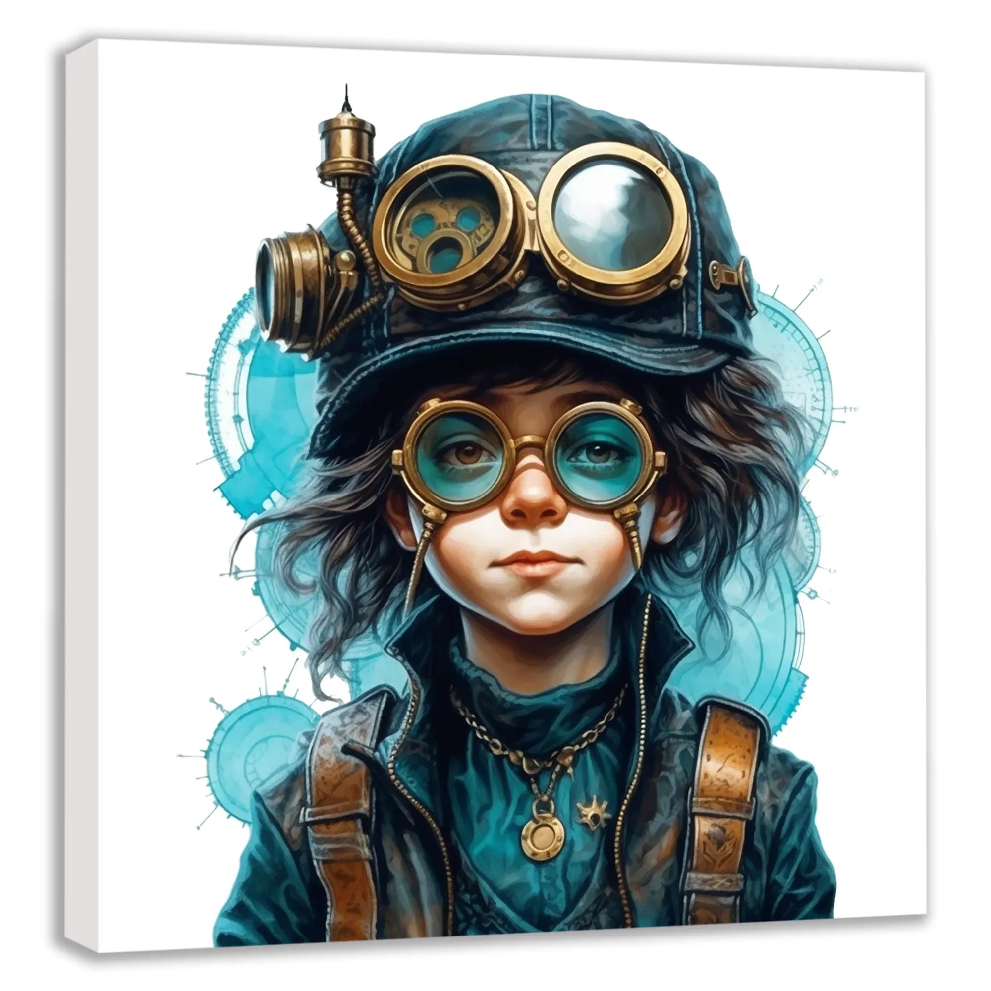 Wandbild Steampunk Lady 10 Kunstdruck auf Leinwand direkt zum Aufhängen | Wandbild Galerie