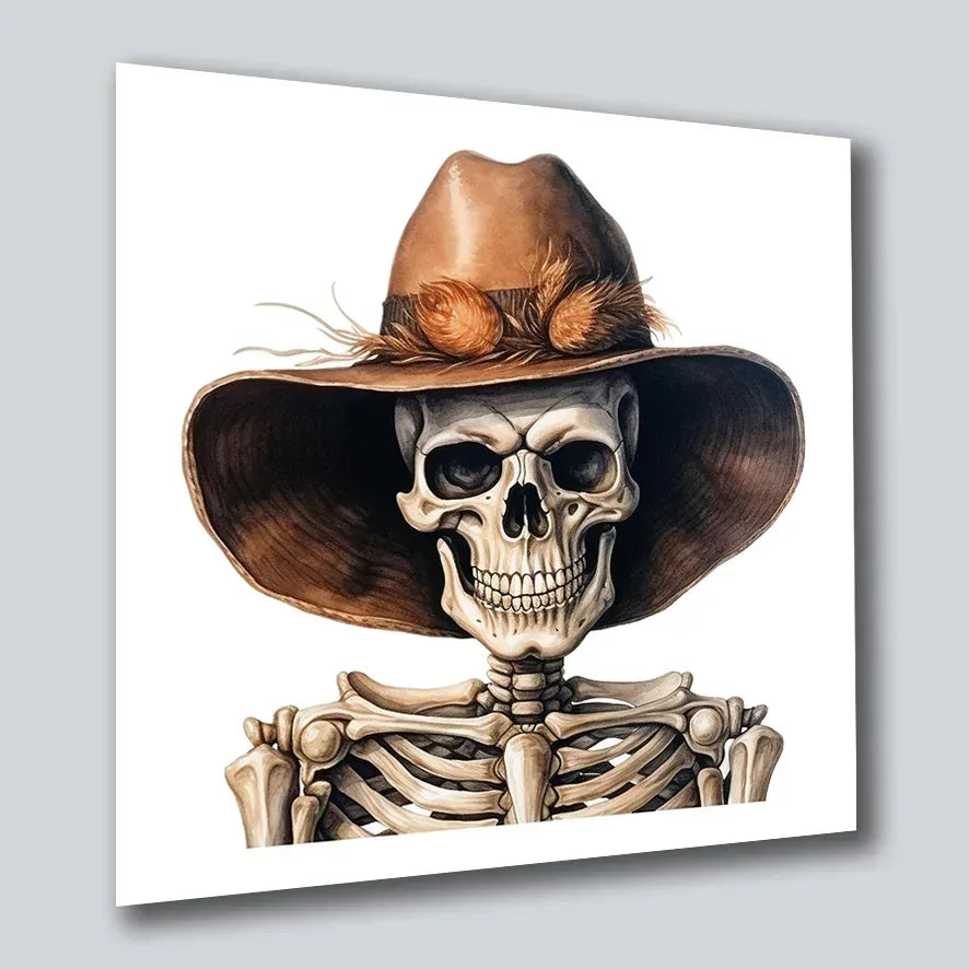 Skelett Halloween 11 Wandbild Kunstdruck auf Leinwand | Wandbild Galerie