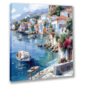 Mediterrane Küste 11  Landschaft Wandbild  Kunstdruck auf Leinwand