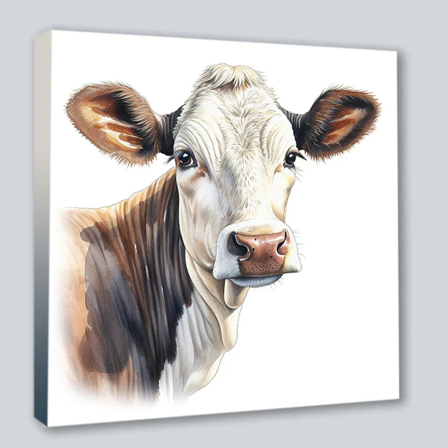 Wandbild Kuh Milchkuh 11 Kunstdruck auf Leinwand direkt zum Aufhängen | Wandbild Galerie