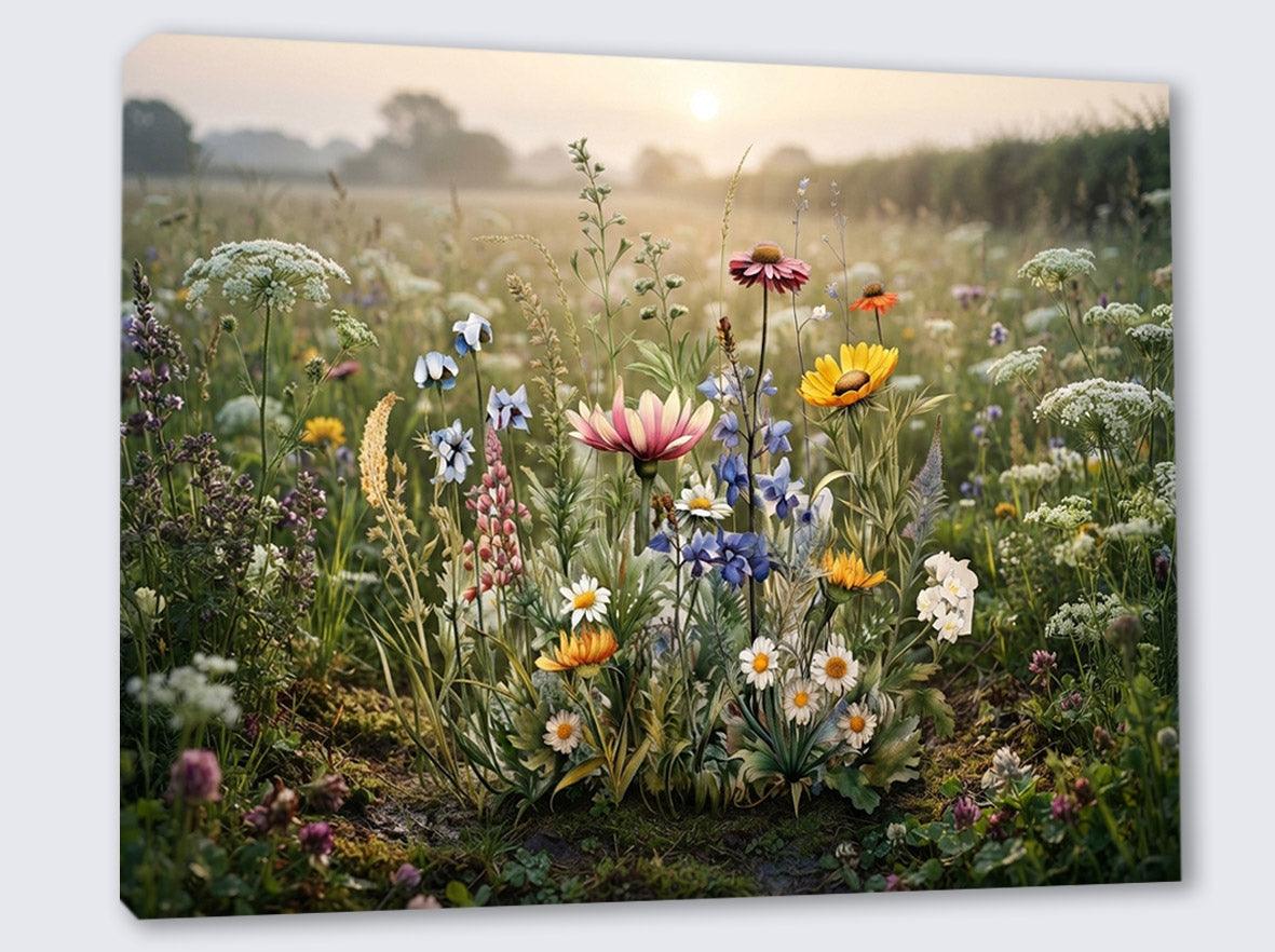 Wandbild Blumenwiese Nr. 11 Kunstdruck auf Leinwand