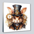 Wandbild Hase 11 Steampunk Stil Kunstdruck auf Leinwand | Wandbild Galerie