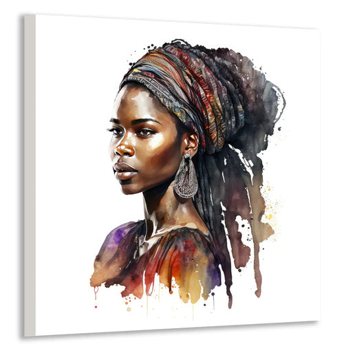 Afrikanerin 11 Portrait Wandbild Kunstdruck auf Leinwand | Wandbild Galerie