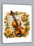 Wandbild Romantische Violine 12 Kunstdruck auf Leinwand