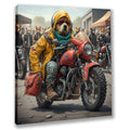 Wandbild Hunde auf Motorrad 12 Kunstdruck auf Leinwand