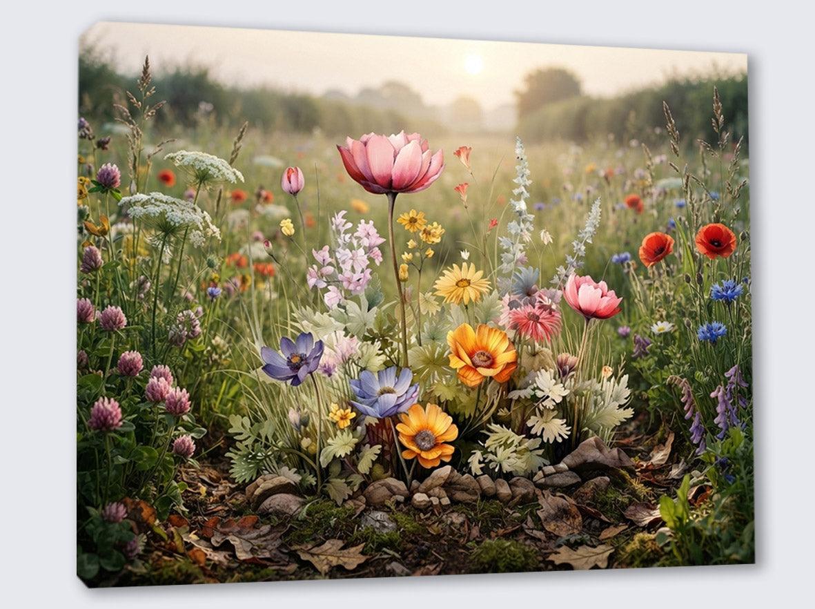 Wandbild Blumenwiese Nr. 12 Kunstdruck auf Leinwand