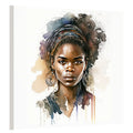 Afrikanerin 12 Portrait Wandbild Kunstdruck auf Leinwand | Wandbild Galerie