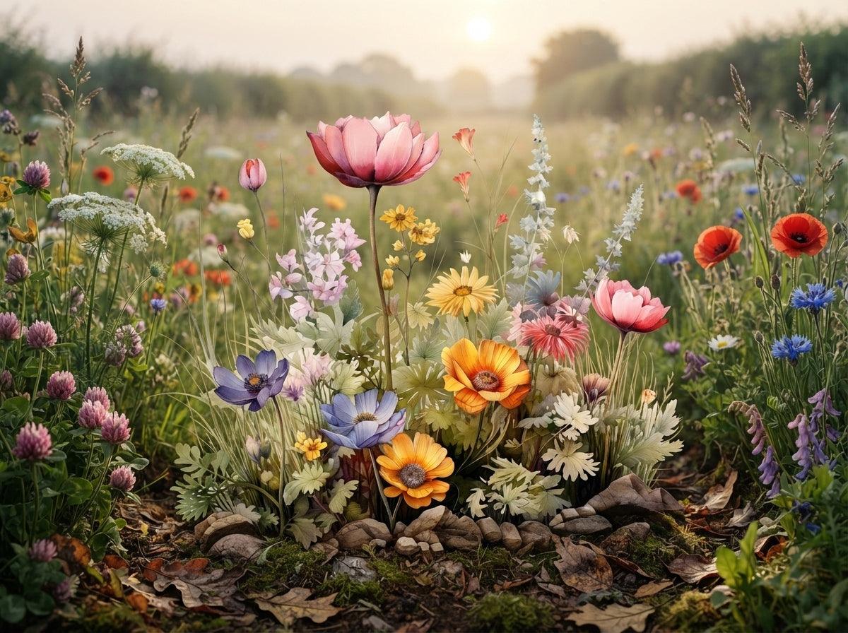 Wandbild Blumenwiese Nr. 12 Kunstdruck auf Leinwand