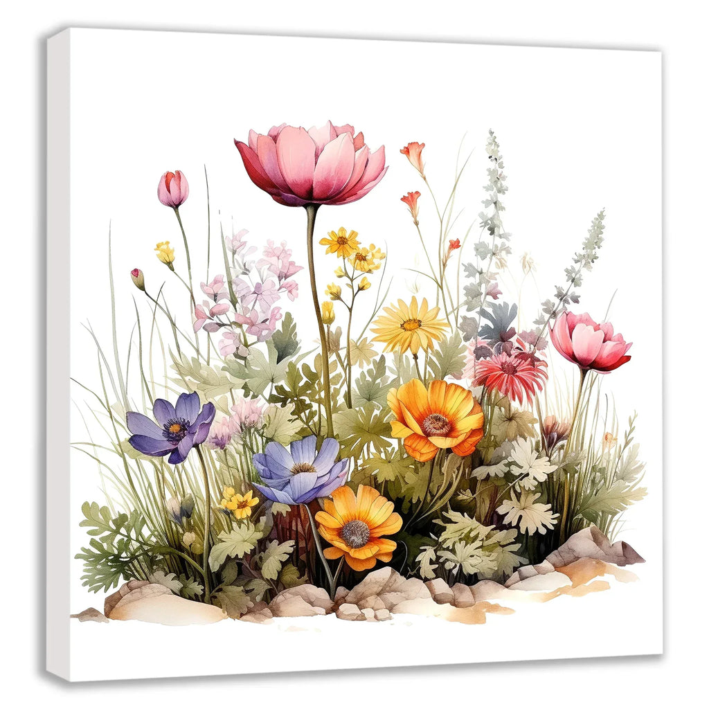 Blumenwiese 12 Wandbild Kunstdruck auf Leinwand | Wandbild Galerie