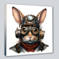 Wandbild Hase 12 Steampunk Stil Kunstdruck auf Leinwand | Wandbild Galerie