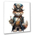 Wandbild Katzenportrait 12 im Steampunk Kunstdruck auf Leinwand | Wandbild Galerie