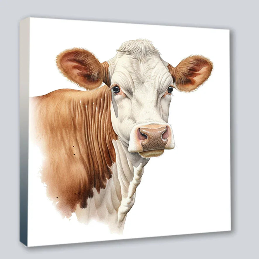 Wandbild Kuh Milchkuh 13 Kunstdruck auf Leinwand direkt zum Aufhängen | Wandbild Galerie
