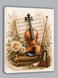 Wandbild Romantische Violine 13 Kunstdruck auf Leinwand