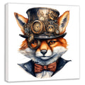 Wandbild Fuchs Reineke 13 Steampunk Kunstdruck auf Leinwand | Wandbild Galerie