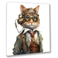 Wandbild Katzenportrait 13 im Steampunk Kunstdruck auf Leinwand | Wandbild Galerie