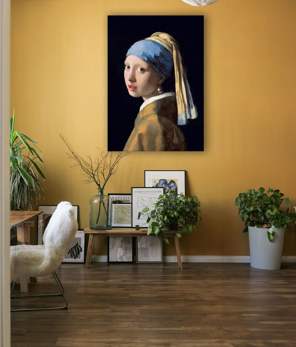 Wandbild Mädchen mit dem Perlenohrring Vermeer Kunstdruck auf Leinwand