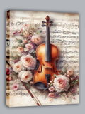 Wandbild Romantische Violine 14 Kunstdruck auf Leinwand