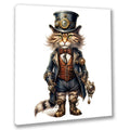 Wandbild Katzenportrait 14 im Steampunk Kunstdruck auf Leinwand | Wandbild Galerie