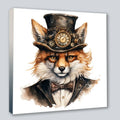 Wandbild Fuchs Reineke 14 Steampunk Kunstdruck auf Leinwand | Wandbild Galerie