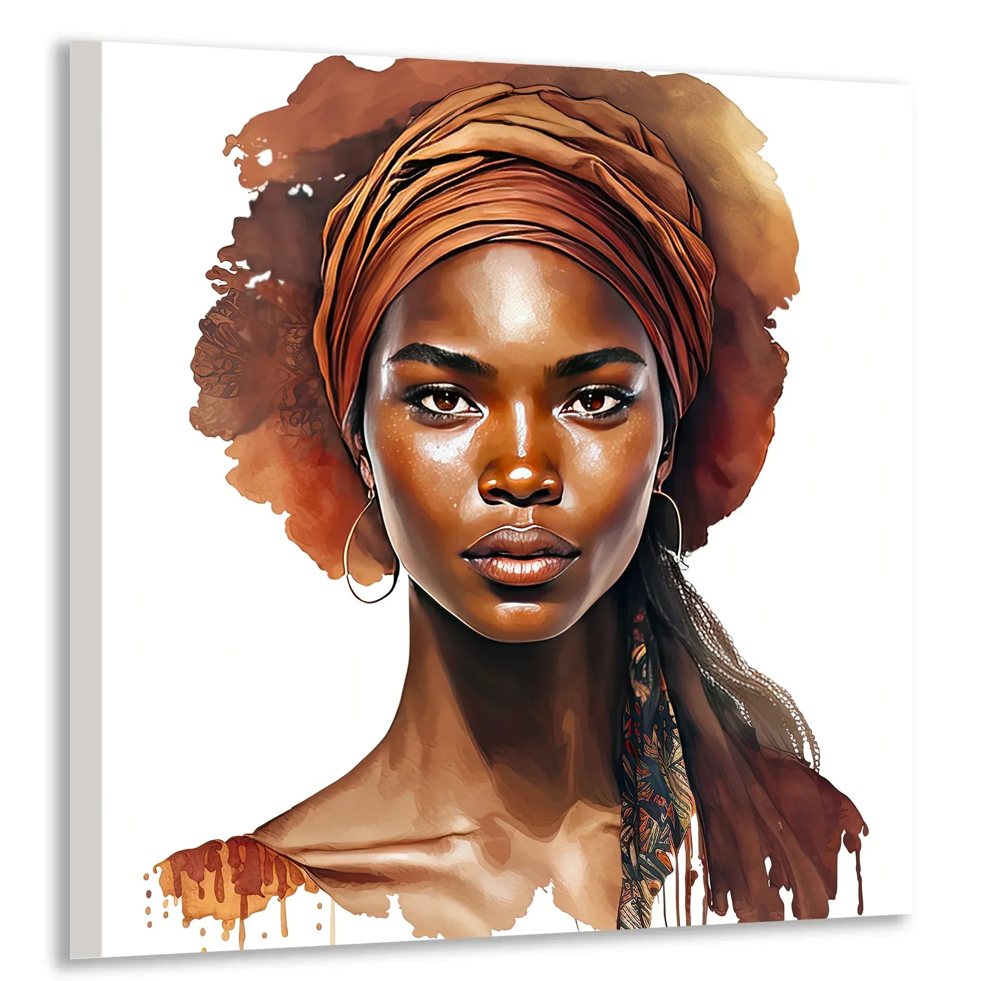 Afrikanerin 14 Portrait Wandbild Kunstdruck auf Leinwand | Wandbild Galerie