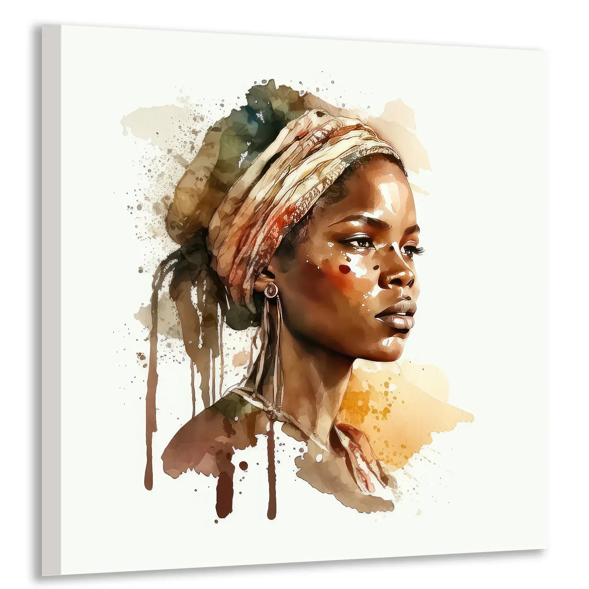 Afrikanerin 15 Portrait Wandbild Kunstdruck auf Leinwand | Wandbild Galerie