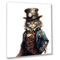 Wandbild Katzenportrait 15 im Steampunk Kunstdruck auf Leinwand | Wandbild Galerie