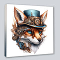 Wandbild Fuchs Reineke 15 Steampunk Kunstdruck auf Leinwand | Wandbild Galerie