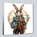 Wandbild Hase 16 Steampunk Stil Kunstdruck auf Leinwand | Wandbild Galerie