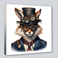 Wandbild Fuchs Reineke 16 Steampunk Kunstdruck auf Leinwand | Wandbild Galerie