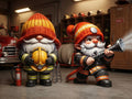Zwei Feuerwehr Wichtel in der Feuerwache Kinderzimmer Kunstdruck auf Leinwand Nr. 4