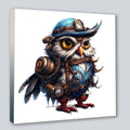 Wandbild Eule 17 Steampunk Kunstdruck auf Leinwand | Wandbild Galerie
