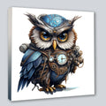Wandbild Eule 18 Steampunk Kunstdruck auf Leinwand | Wandbild Galerie