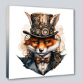 Wandbild Fuchs Reineke 19 Steampunk Kunstdruck auf Leinwand | Wandbild Galerie