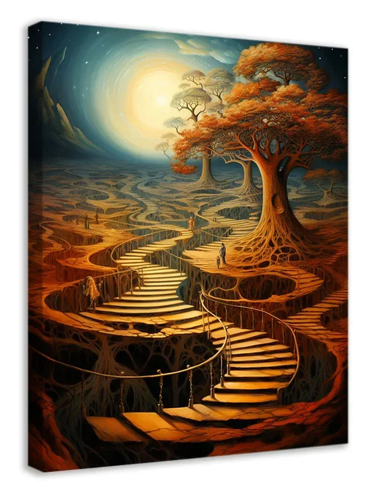 Surreales Wandbild 19 Stil Salvador Dali Kunstdruck auf Leinwand | Wandbild Galerie