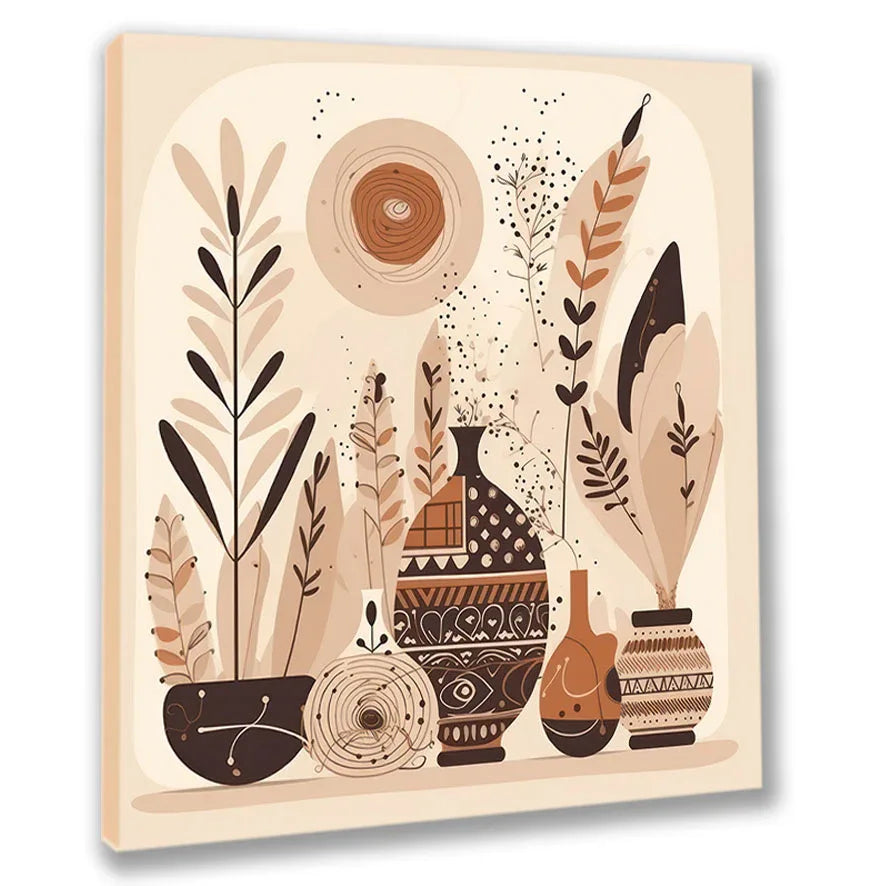 Boho Kunst 1 Wandbild Kunstdruck auf Leinwand | Wandbild Galerie